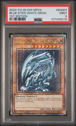 2024 YU-GI-OH! MP24-25TH ANV TIN: DUELING MIRRORS BLUE-EYES WHITE DRAGON PSA 9 - Image 1