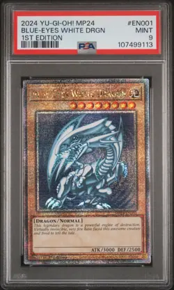 2024 YU-GI-OH! MP24-25TH ANV TIN: DUELING MIRRORS BLUE-EYES WHITE DRAGON PSA 9 - Image 1
