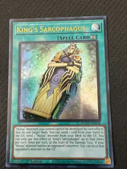 King's Sarcophagus AGOV-EN058 Age of Overlord 1st Edition Ultra Rare Yu-Gi-Oh! - Image 1