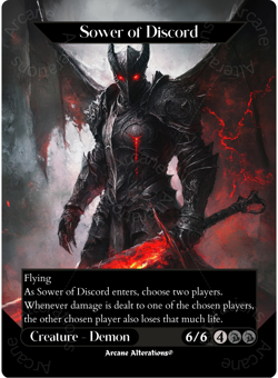 Sower of Discord - Full Art Altered Art Custom Proxy Cards - Image 1