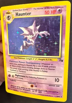 Haunter 6/62 1999 Fossil Unlimited Pokemon Card Vintage WOTC Holo Rare - Lp/Mp - Image 2