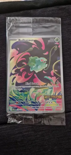 Pokemon TCG Bulbasaur Mega Evolution Promo Card Illustration Rare 133/132 - Image 1
