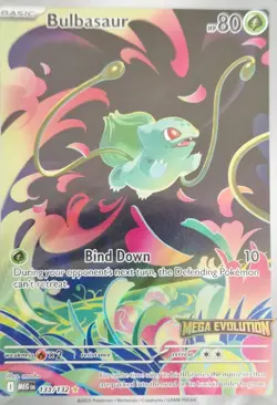 Pokemon TCG Bulbasaur Mega Evolution Promo Card Illustration Rare 133/132 - Image 3