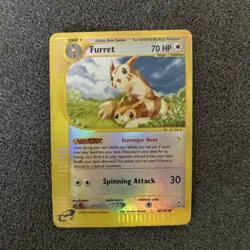 Pokemon Card - Furret Aquapolis 48/147 Reverse Holo Vintage 2002 E-Reader LP - Image 1