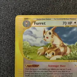 Pokemon Card - Furret Aquapolis 48/147 Reverse Holo Vintage 2002 E-Reader LP - Image 2