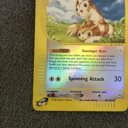 Pokemon Card - Furret Aquapolis 48/147 Reverse Holo Vintage 2002 E-Reader LP - Image 5