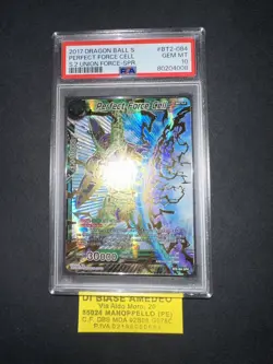 DRAGONBALL PSA 10 PERFECT FORCE CELL BT2-084 SPR S2 UNION FORCE DB SUPER CARD G - Image 3