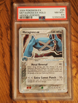 Pokemon 2004 Hidden Legends Metagross Ex rare holo card, PSA 8.5 - Image 1