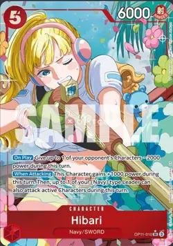 Hibari (Alt Art) OP11-010 SR Fist of Divine Speed ONE PIECE Card Game English NM - Image 1