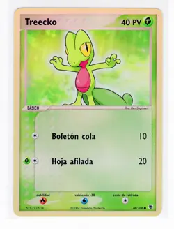 1x ~ESP~ SPANISH Treecko 76 REVERSE HOLO EX Ruby & Sapphire Pokemon Card (LB3) - Image 1