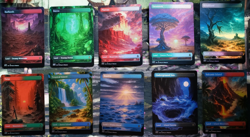 OG Dual Lands Set 10-Pack FOIL Proxy Cards with Custom Fantasy Landscapes Art - Image 4