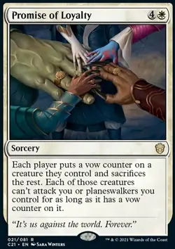 MTG Magic the Gathering Promise of Loyalty (21/445) Commander 2021 LP - Image 1