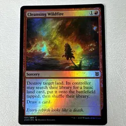 MTG Magic the Gathering Cleansing Wildfire (137/493) Zendikar Rising NM FOIL - Image 1