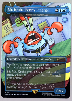 Mr Krabs, Penny Pincher 1927 Rainbow Foil Spongebob Secret Lair MTG Near Mint - Image 1