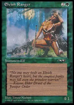 MTG Elvish Ranger (Female), Alliances, Heavily Played, English - Image 1