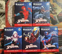 SDCC 2025 Magic The Gathering MTG x Spider-Man Complete Welcome Deck Set Of 5 - Image 1