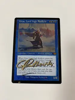 Urza, Lord High Artificer Foil Etched Retro MH Shadow Signed By Artist (smudges) - Image 1
