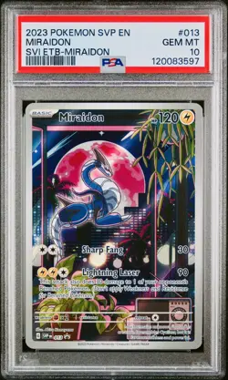 POKEMON PSA 10 MIRAIDON #013 PROMO SCARLET e VIOLET ETB ENGLISH 2023! - Image 1