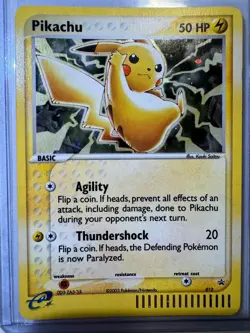2003 POKEMON TCG PIKACHU BLACK STAR PROMO HOLO RARE E-READER 012 - Image 5