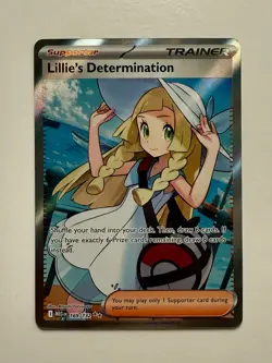 Lillie's Determination SR 169/132 Mega Evolution Pokemon TCG Near Mint NM - Image 1