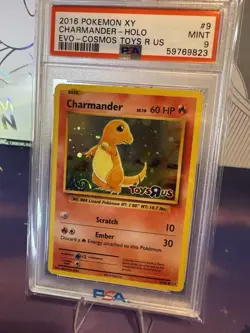 *INSANE SWIRL* Chamander Toys R Us Cosmos XY Promo PSA 9 Pokemon Card - Image 3
