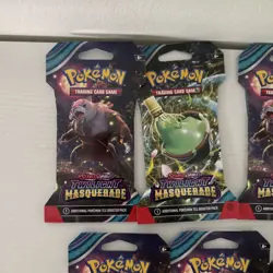 Pokemon Scarlet & Violet Twilight Masquerade 10- Pack Booster Lot &Slaking Tin! - Image 3