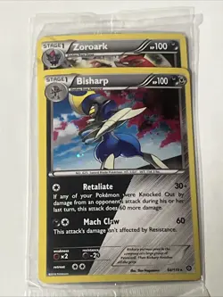 Pokemon Bisharp 64/114 + Zoroark 91/162 Cosmos Holos - Sealed - Image 1