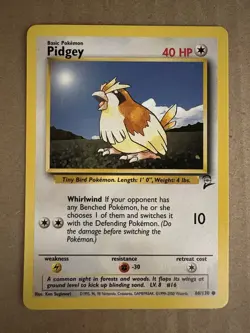 Pokemon - Base Set 2 - Pidgey 086/130 - Common NM - Image 1
