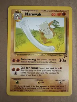 Pokemon - Base Set 2 - Marowak 052/130 - Uncommon NM - Image 1