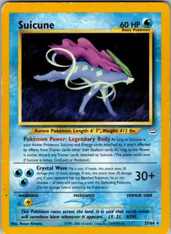 Suicune (27) Rare Neo Revelation 27/64 LP - Pokemon TCG - Image 1