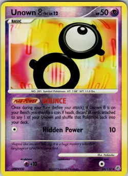 Unown [B] Uncommon Diamond and Pearl 66/130 MP - Pokemon TCG - Image 1