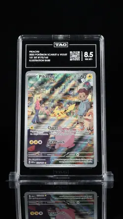 ‼PIKACHU 2023 POKEMON SCARLET & VIOLET 151 SET #173/165 IR~ TAG GRADE 8.5!💨 - Image 1