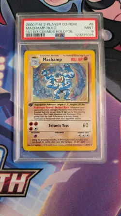 PSA 9 MINT Pokemon TCG Machamp Base Set 8/102 Holo 1st Edition Holo Rare - Image 1