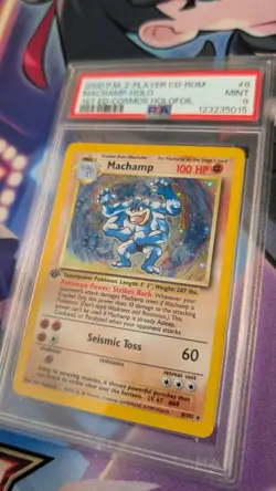 PSA 9 MINT Pokemon TCG Machamp Base Set 8/102 Holo 1st Edition Holo Rare - Image 2