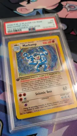 PSA 9 MINT Pokemon TCG Machamp Base Set 8/102 Holo 1st Edition Holo Rare - Image 3