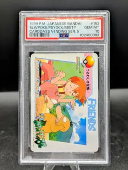 Pokemon Japanese Bandai 1999 Carddass Anime #153 Slowpoke & Psyduck PSA 10 🚀🚀 - Image 1
