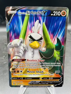 Pokemon Galarian Sirfetch'd V 174/185 Vivid Voltage Ultra Rare Full Art NM - Image 1