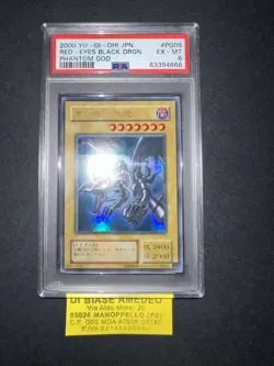 YU GI OH PSA 6 RED-EYES BLACK DRAGON PG-09 PHANTOM GOD JAPANESE 2000! - Image 3