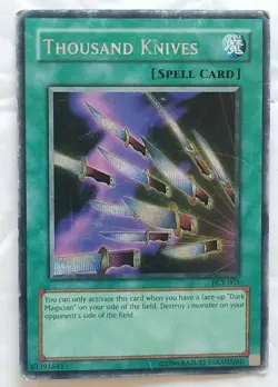 Thousand Knives PCY-003 Secret Rare EX YuGiOh Power of Chaos: Yugi the Destiny - Image 1