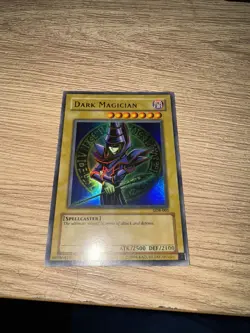 Yugioh Dark Magician Holo LOB-005 Ultra Rare MP NA PRINT LIGHT FADE - Image 1