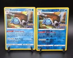 Pokemon Card Blastoise Pokemon Go 017/078 Holo & Reverse Holo Rare Bundle - Image 1