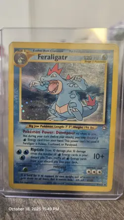 2000 Feraligatr Pokemon Card MP Holo Neo Genesis Set 5/111 WOTC - Image 1