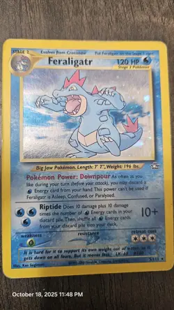 2000 Feraligatr Pokemon Card MP Holo Neo Genesis Set 5/111 WOTC - Image 2