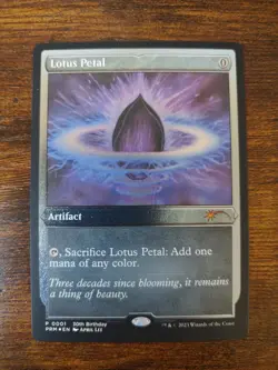 Lotus Petal (Foil Etched) Magic The Gathering MTG 30th Birthday Promo - Image 1