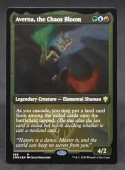 AVERNA THE CHAOS BLOOM Etched Foil 589 Rare Commander Legends MTG - Image 1