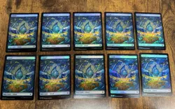50x FOIL Stained Glass Lands Dominaria U DMU MTG 10/ea Basics Pack Fresh - Image 3