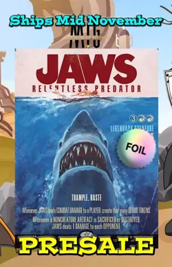 JAWS Relentless Predator PRESALE ✨ Borderless FOIL ✨ MTG NM Secret Lair (2175) - Image 1