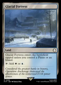 Glacial Fortress Light Play, English Magic the Gathering MTG Universes Beyond: F - Image 1