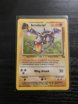 Aerodactyl 1/62 Fossil Holo Pokemon TCG (LP/MP) - Image 1
