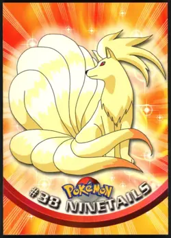 1999 Pokemon TV Animation Series 1 #38 Ninetails Blue Logo - Image 1
